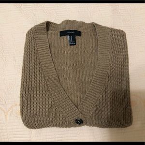 Brown knit sweater cardigan